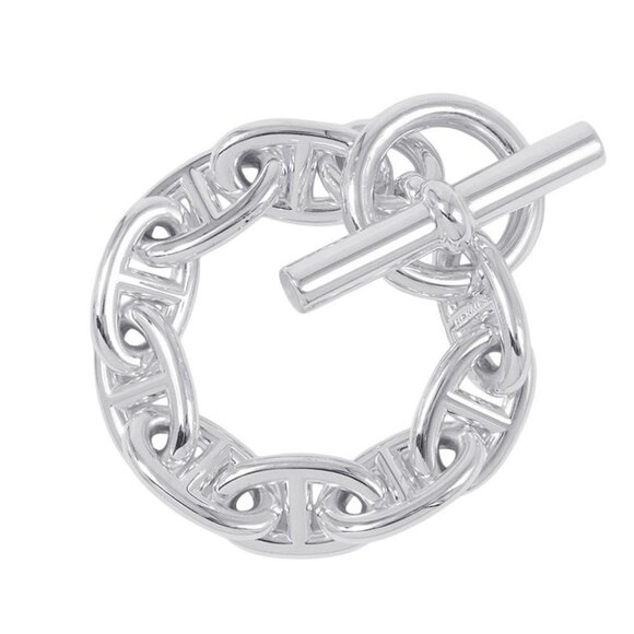 HERMES Chaine d'Ancre Bracelet 9 frames Size TGM - Picture 2 of 11